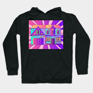 Illustration Dream House Villa Color Effects Hoodie